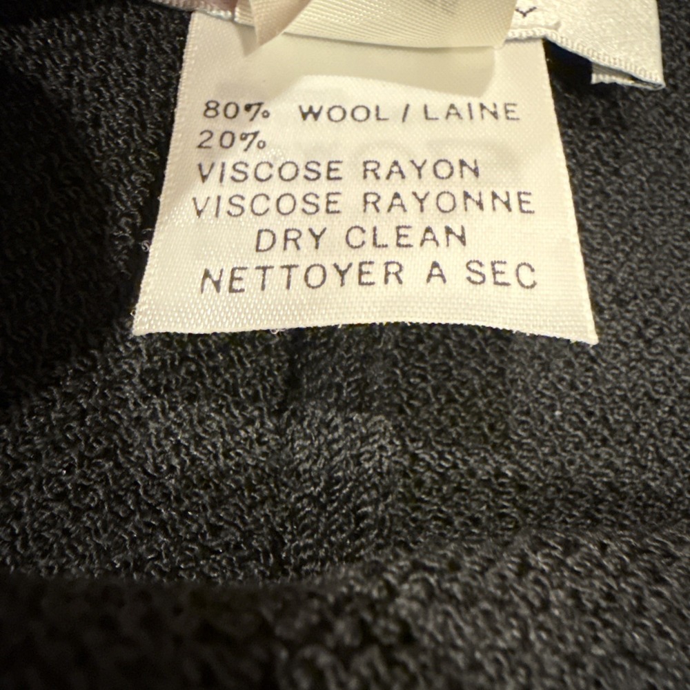 St John Marie Gray Skort Skirt Shorts‎ Pull On Black Size 6 Wool Rayon Classic - Picture 6 of 9